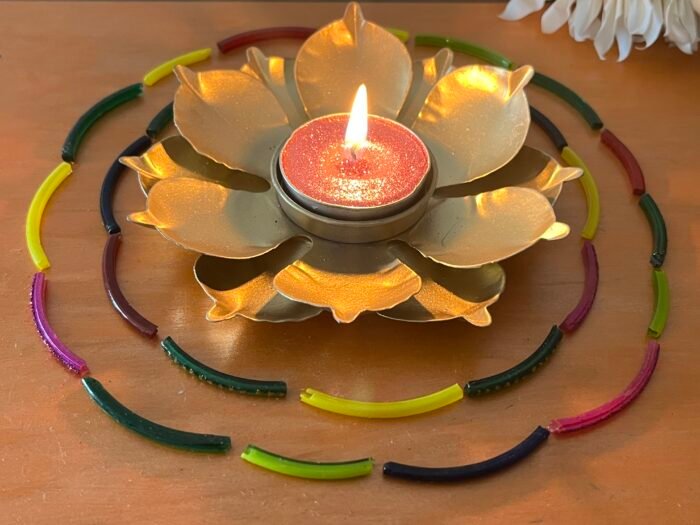 Misa Decorative Mat- Circular Glass Pieces - Image 3