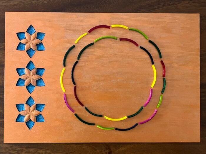 Misa Decorative Mat- Circular Glass Pieces - Image 2