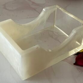 Misa Rectangle Coaster Stand- Transparent with Pearl White 6 IMG 6873