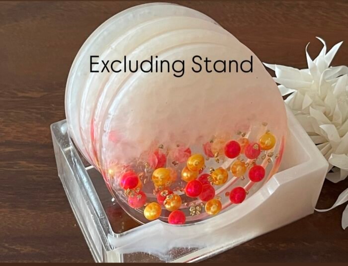 Misa Allium Coasters/T-Lite Holder- Pearl White, Pink & Gold Pearls - Image 3