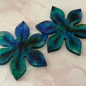 Misa Flora Coasters/T-lite Holders- Blue & Green hues 5 IMG 6914