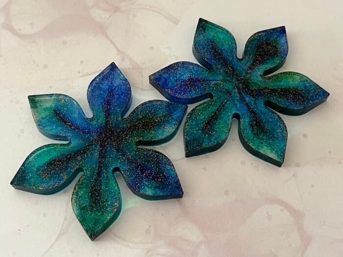 Misa Flora Coasters/T-lite Holders- Blue & Green hues - Image 3