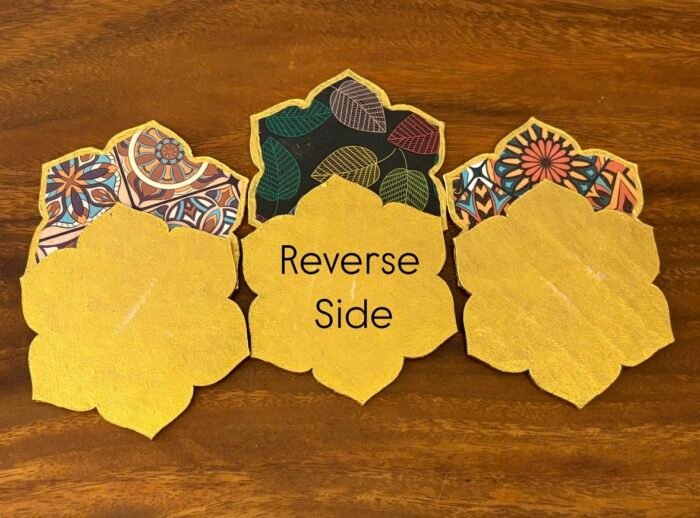 Misa Flora MDF Coasters- Mandala Découpage (Set of 6) - Image 5