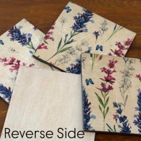 Misa Cornus MDF Coasters- Silver Floral Découpage 4 3F2729D3 8509 4F94 9410 FA705FD6049D