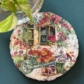 Misa Wooden Agate Allium Coaster- Flower Cart Découpage 3 IMG 7282