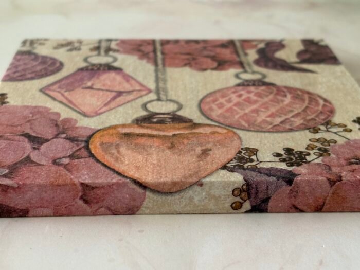 Misa Wooden Cornus Coaster- Ornaments Découpage - Image 2