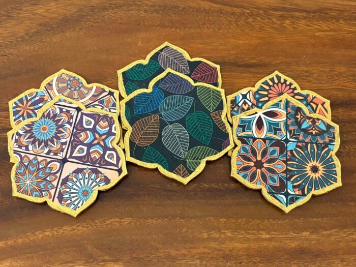 Misa Flora MDF Coasters- Mandala Découpage (Set of 6) - Image 3