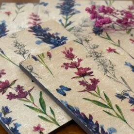 Misa Cornus MDF Coasters- Silver Floral Découpage 6 IMG 7411