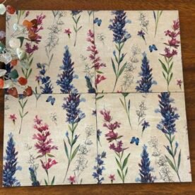 Misa Cornus MDF Coasters- Silver Floral Découpage 5 IMG 7414