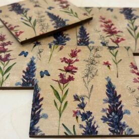 Misa Cornus MDF Coasters- Silver Floral Découpage 3 IMG 7415