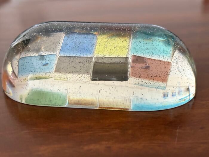 Misa Achillea Paper Weight- Blue with Glass Tiles