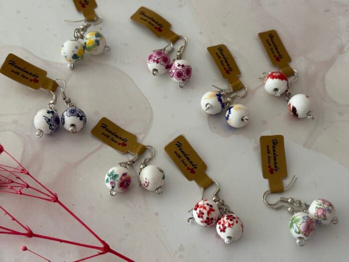 Misa Ceramic Charm Earrings (Matching Bracelet & Necklace available) - Image 2