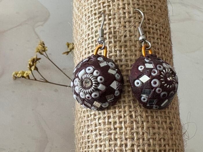 Misa Mirror Mosaic Earrings - Image 2