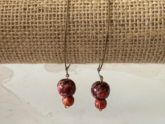 Misa Blushwood Hoop Earrings - Image 2