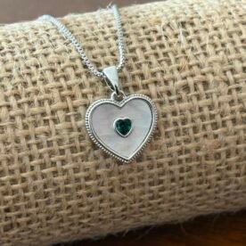 Misa Emerald in Heart Necklace 3 IMG 0563