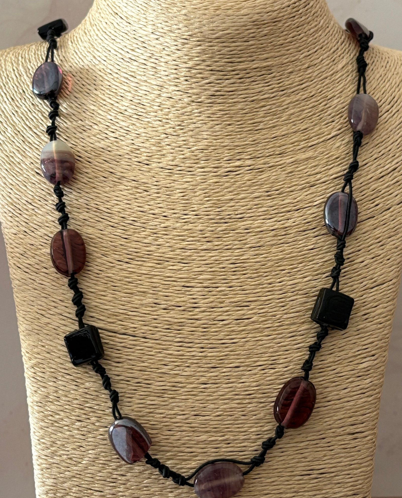 Misa Mulberry Mist Glass Necklace 3 Misa Mulberry Mist Glass Necklace - Image 2