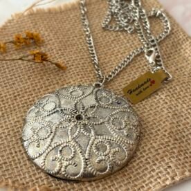 Misa Silver Lace Mandala Pendant Necklace 4 IMG 0899