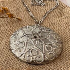 Misa Silver Lace Mandala Pendant Necklace 3 IMG 0900
