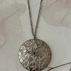 Misa Silver Lace Mandala Pendant Necklace 7 IMG 0901