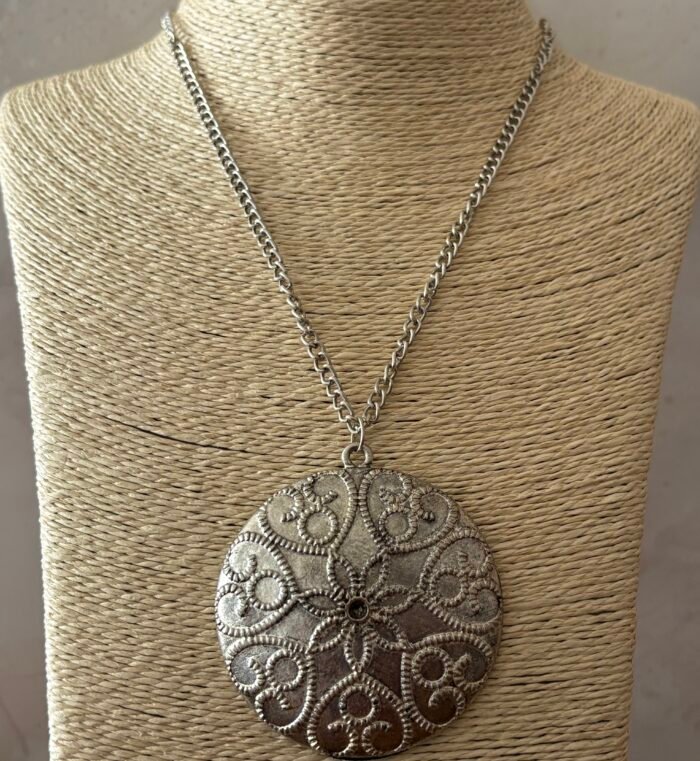 Misa Silver Lace Mandala Pendant Necklace 14 IMG 0903
