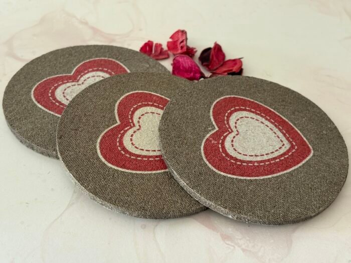 Misa Rustic Hearts Coasters- Set of 6 13 IMG 1228