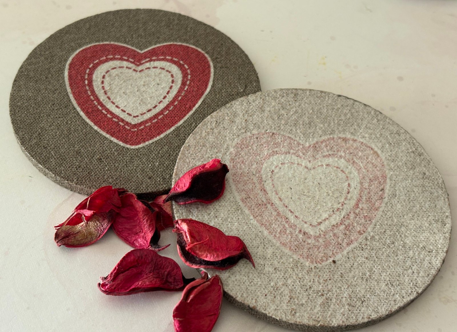Misa Rustic Hearts Coasters- Set of 6 5 Misa Rustic Hearts Coasters- Set of 6 - Image 4