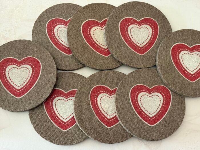 Misa Rustic Hearts Coasters- Set of 6 16 IMG 1231
