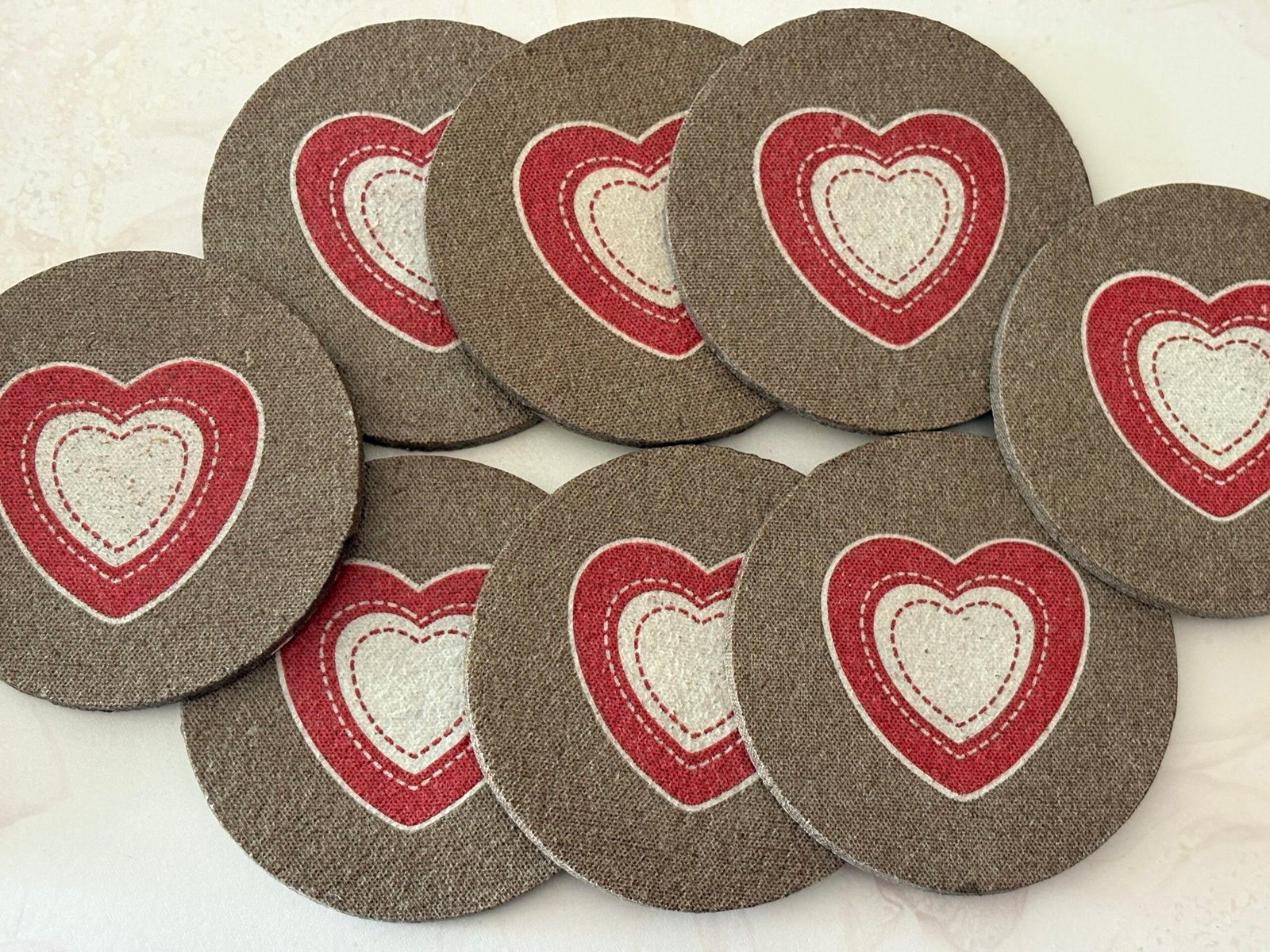 Misa Rustic Hearts Coasters- Set of 6 6 Misa Rustic Hearts Coasters- Set of 6 - Image 5